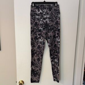 VITALITY Women's Printed High-Waist Performance LEGGINGS  - Black/Gray